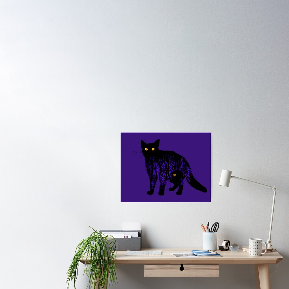 Spooky Cute Cat Poster