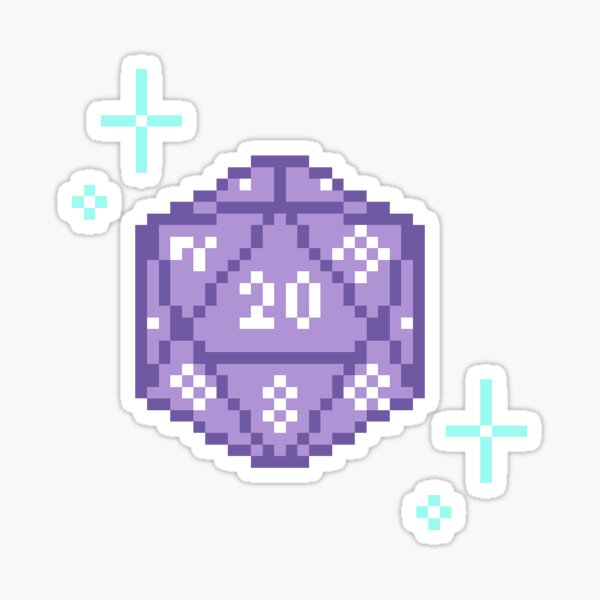 Item preview, Pixel D20 - Purple designed and sold by cakewarlock.