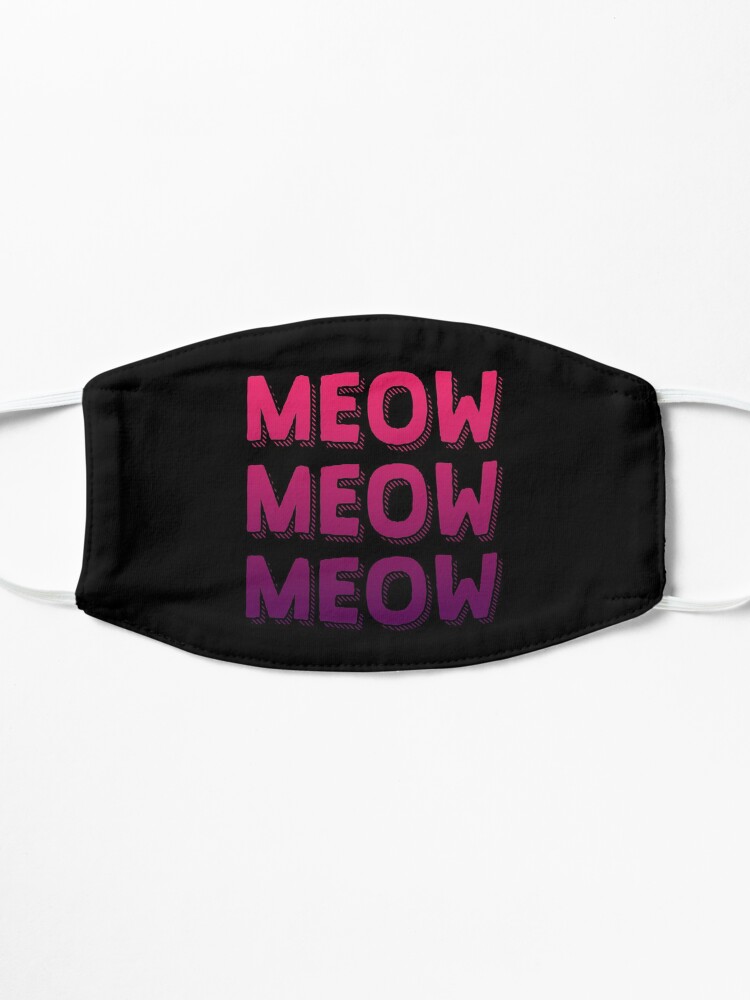 Alternate view of Meow Meow Cats Meow | Gradient Colors | Cool Cat Mask