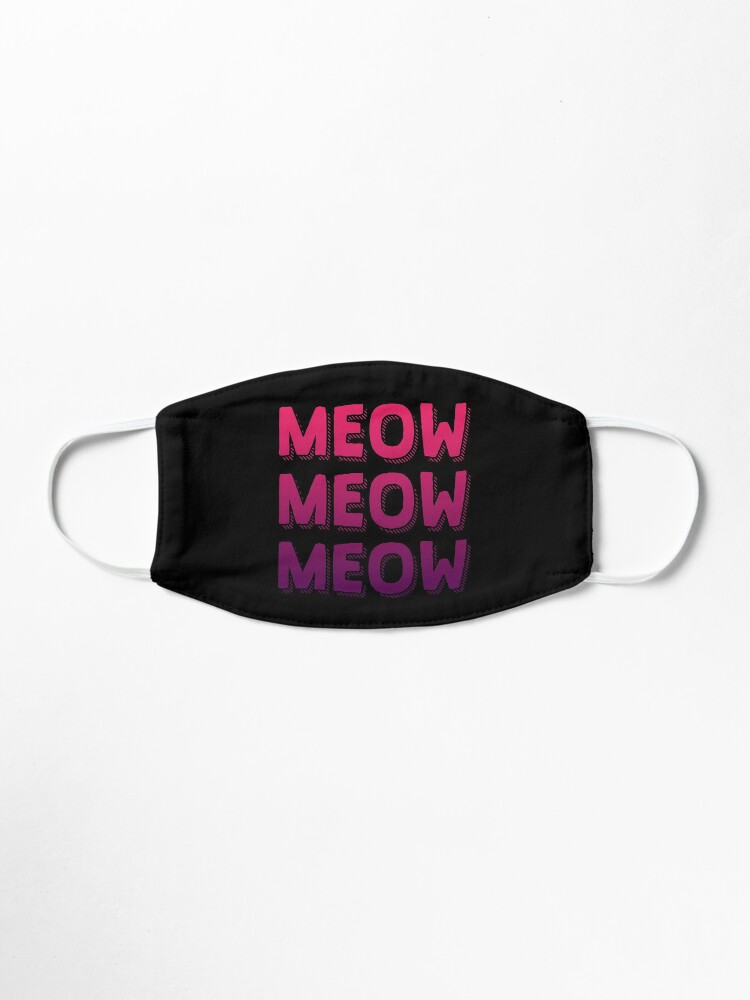 Alternate view of Meow Meow Cats Meow | Gradient Colors | Cool Cat Mask