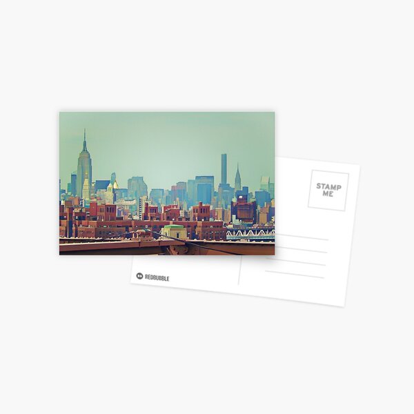 New York in Stride Watercolor Postcards: High Line, Manhattan