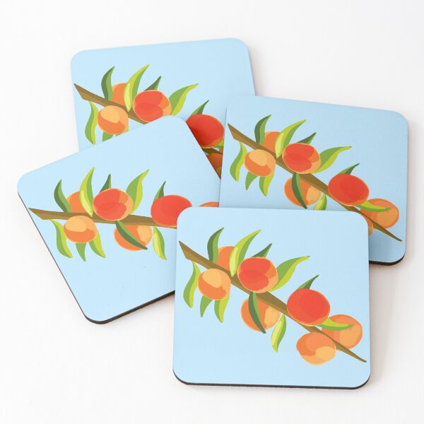 Item preview, Peach Branch Blue Background designed and sold by orrange.