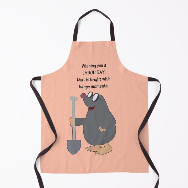 Item preview, Wishing you a Labor Day that is bright with happy moments - Happy Mole with his Shovel to dig a hole designed and sold by thewishdesigns.