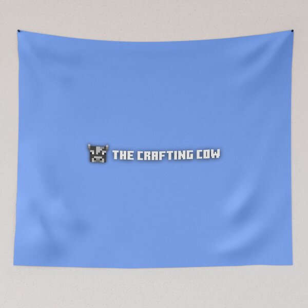 Item preview, The Crafting Cow Small Chest Logo on Blue designed and sold by Rocket-To-Pluto.
