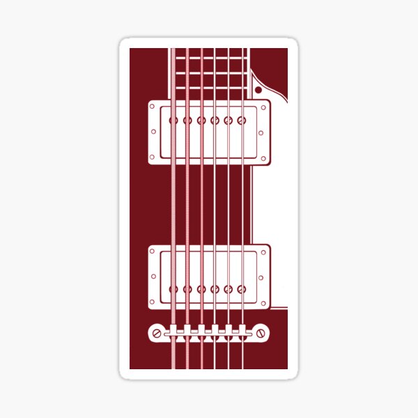"Guitar Pickups Red" Sticker by adamkenney Redbubble