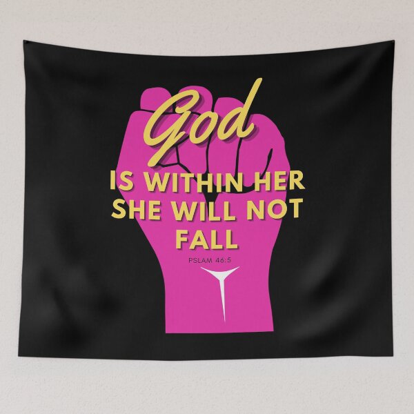 Item preview, God is With Her. She Will Not Fall. Psalm 46:5  designed and sold by Michelle  Brewster.
