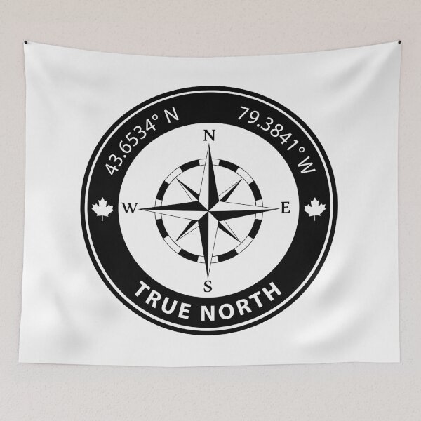 Item preview, Custom Request: "TRUE NORTH" - Toronto, Ontario Geographical Coordinates  designed and sold by TeeOhGraphics.