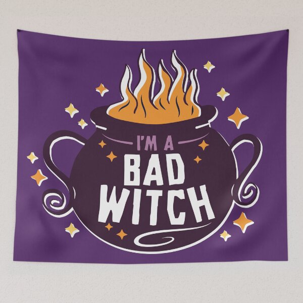 Item preview, I'm a Bad Witch | Funny Halloween | Cute Witch Cauldron designed and sold by SLAG-Creative.