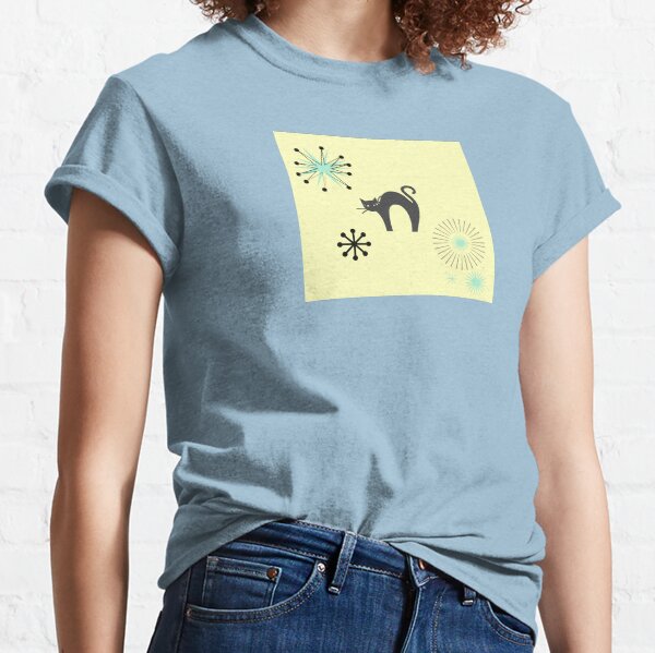 Black Cat & Jax-vintage cat-mid century cat Classic T-Shirt