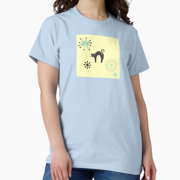 Black Cat & Jax-vintage cat-mid century cat Classic T-Shirt