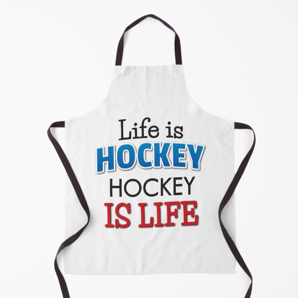 Artikelvorschau, 'Life Is Hockey Hockey Is Life' (White) entworfen und verkauft von The Button Gal.