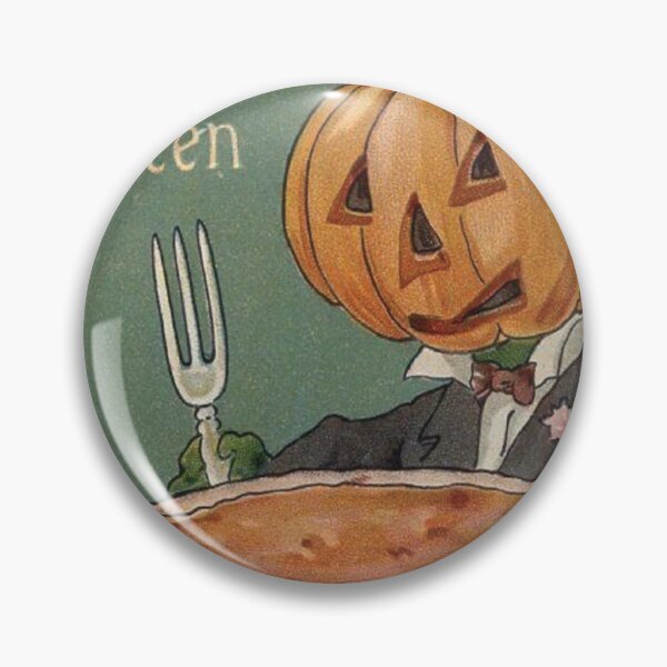 Item preview, Vintage Halloween illustration Jol Man Pumpkin Head Eating Pumpkin Pie designed and sold by DeeElle.