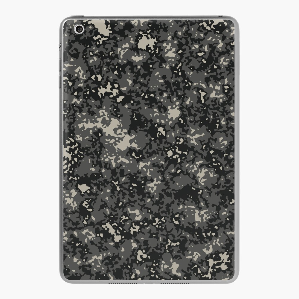 Gray Camouflage Digital Sponge Camo Patterns in Grey Shades and Black |  iPad Case & Skin