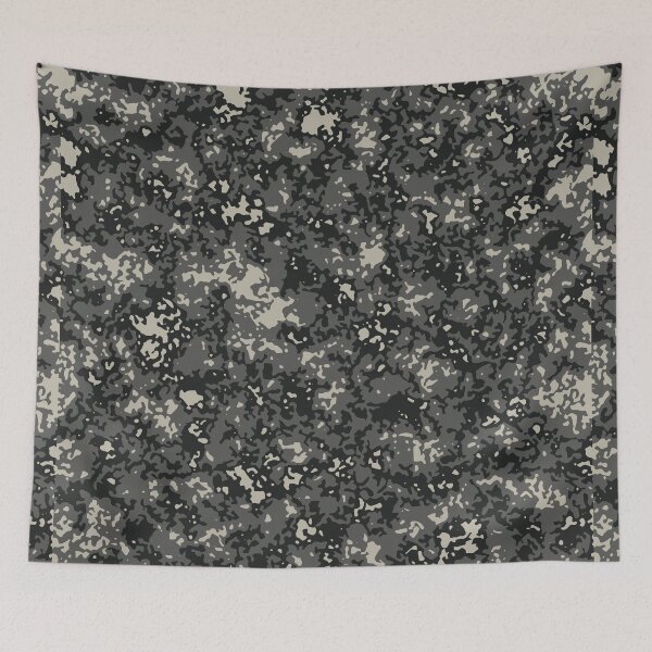 Item preview, Gray Camouflage Digital Sponge Camo Patterns in Grey Shades and Black designed and sold by ShopieHome.