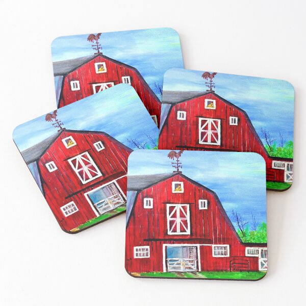 Item preview, Farm Life Big Red Barn Original At Painting designed and sold by RobinetteArt.