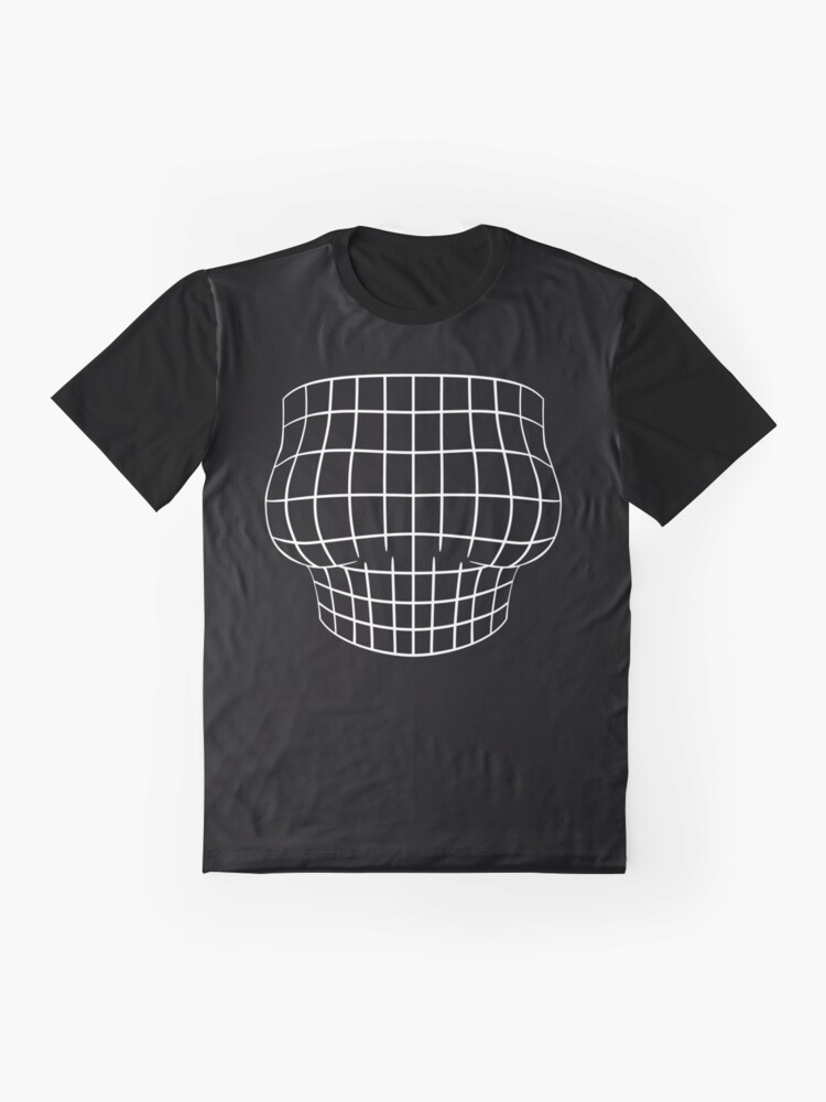 Magnified Chest Optical Illusion Grid Big Boobs T Shirt By LushCatDesign Redbubble