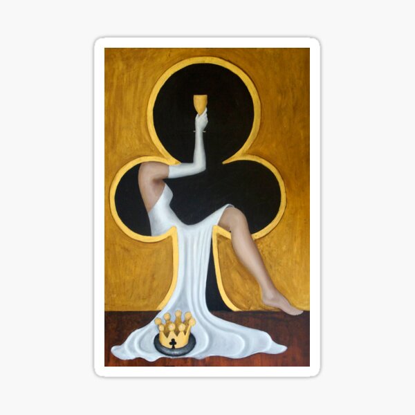 Item preview, Queen of Clubs 2 - Oil on canvas by Adelaide Artist Avril Thomas designed and sold by AvrilThomasart.