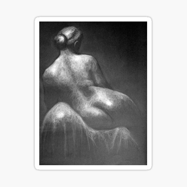 Item preview, Female Back drawing by Adelaide Artist Avril Thomas designed and sold by AvrilThomasart.