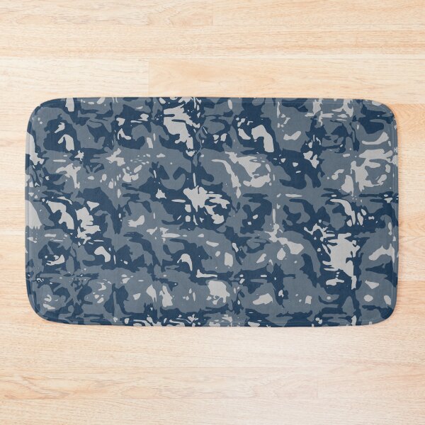 Item preview, Winter Camo Glass Blocks Camouflage Patterns in Blue Shades designed and sold by ShopieHome.