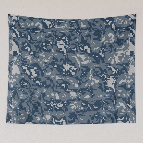 Item preview, Winter Camo Glass Blocks Camouflage Patterns in Blue Shades designed and sold by ShopieHome.