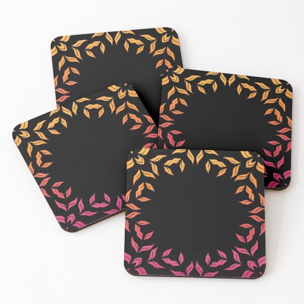 Item preview, Black Sunset Leaf Sketch Mandala designed and sold by Sarah Krafft.