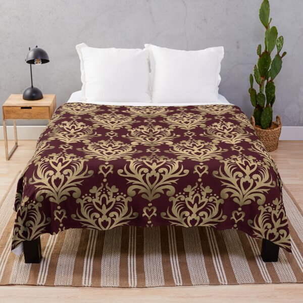 Item preview, Gold & Red Damask designed and sold by incarnations.