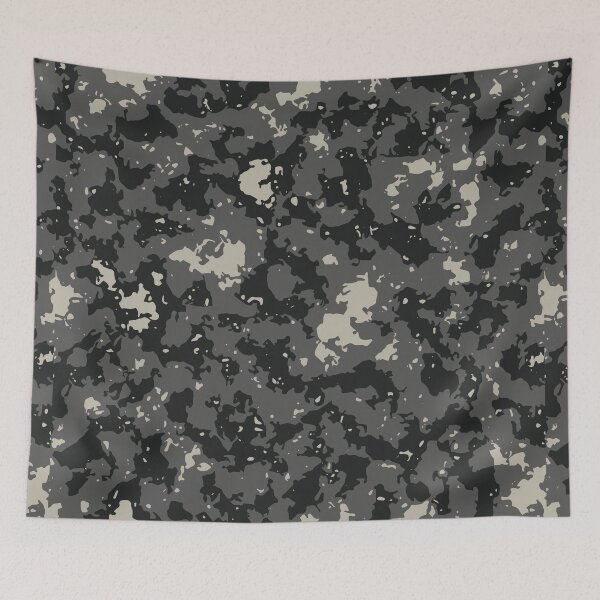 Item preview, Gray Camouflage Glass Canvas Camo Patterns in Grey Shades and Black designed and sold by ShopieHome.