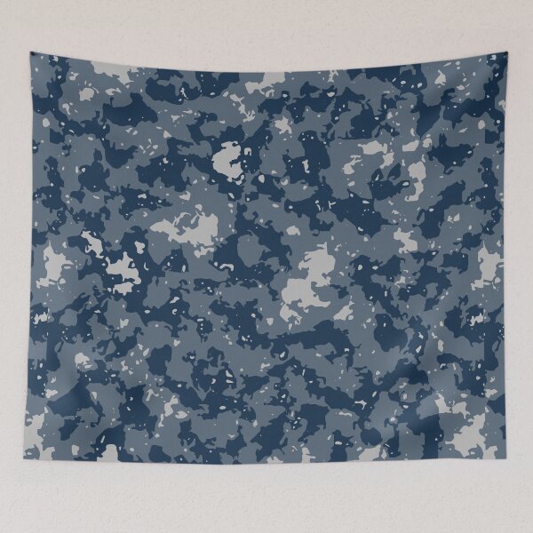 Item preview, Winter Camouflage Glass Canvas Camo Patterns in Blue Shades designed and sold by ShopieHome.