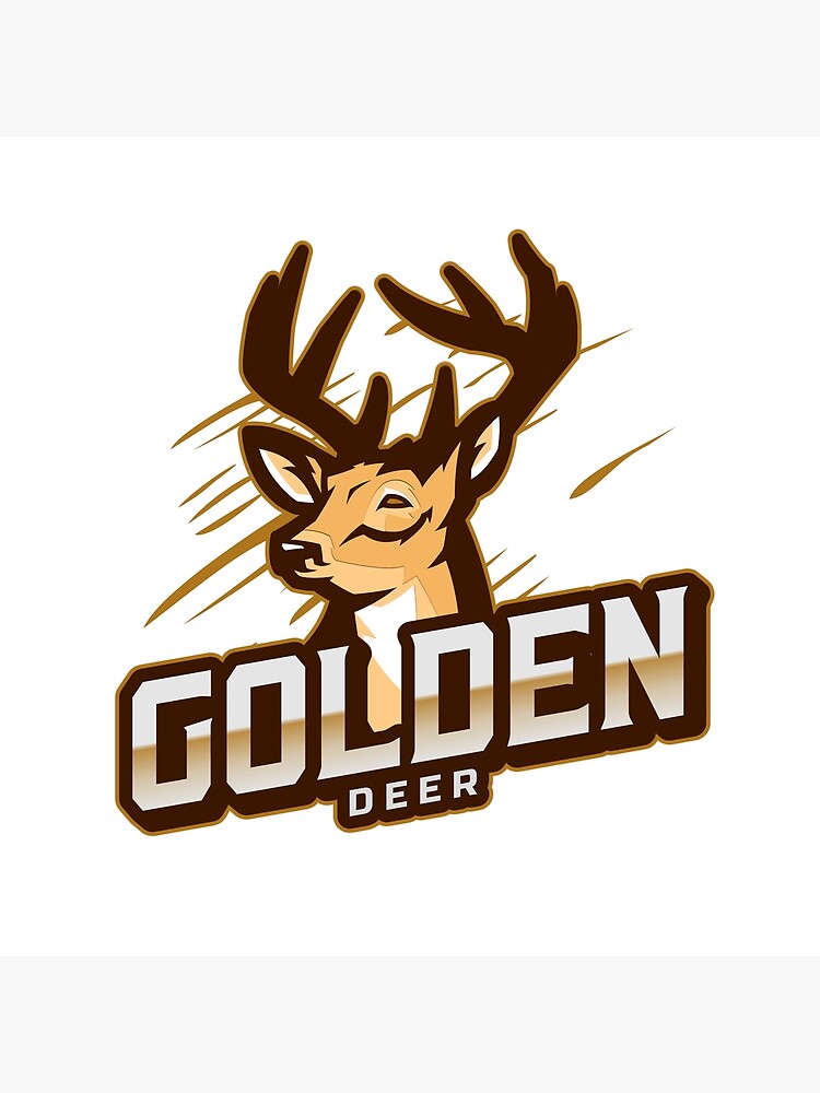 "Golden Deer" Poster for Sale by adamajd Redbubble