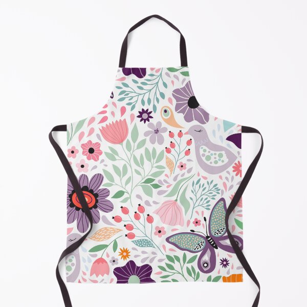 Item preview, Floral pattern with flowers, butteflies and birds designed and sold by lettostudio.