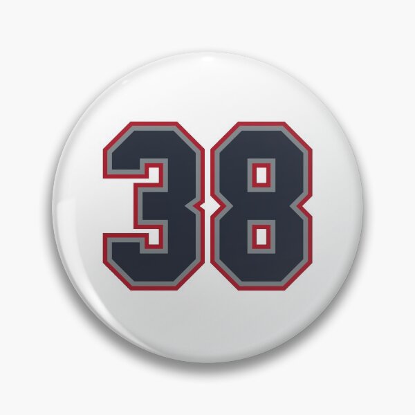 Item preview, 38 Navy Grey Red Sports Number Thirty-Eight designed and sold by HelloFromAja.