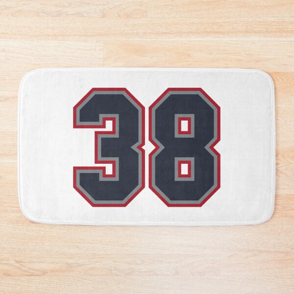 Item preview, 38 Navy Grey Red Sports Number Thirty-Eight designed and sold by HelloFromAja.