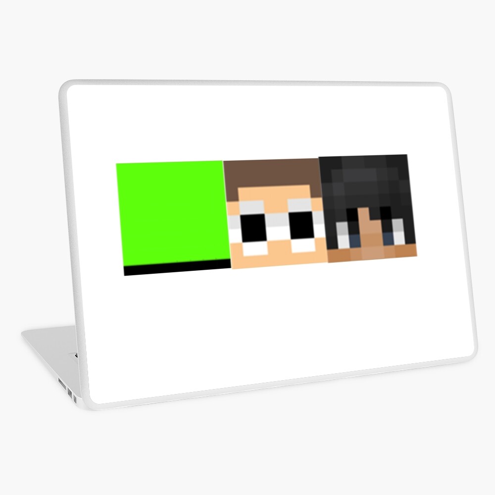 Dream Team Minecraft Skin Heads Laptop Skin For Sale By Scaledskulls Redbubble