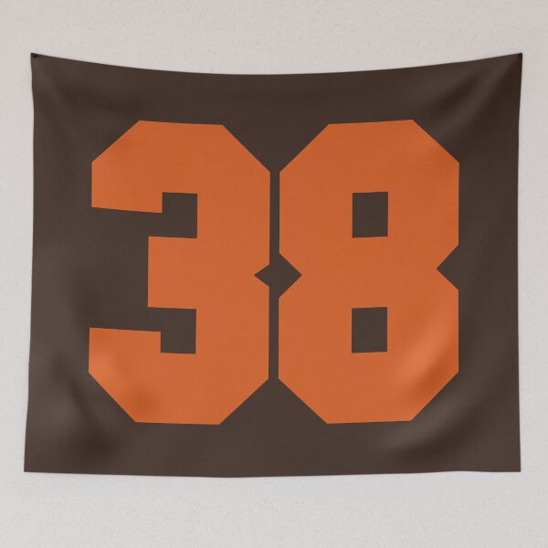 Item preview, 38 Number Cleveland Sports Thirty-Eight Brown Jersey designed and sold by HelloFromAja.
