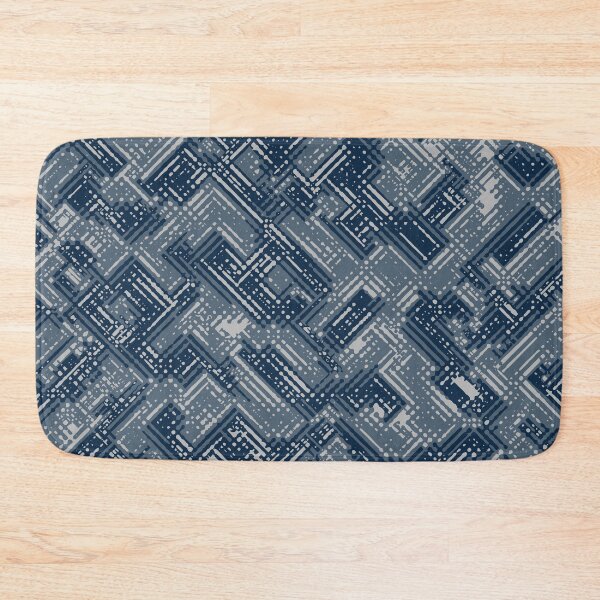 Item preview, Winter Camouflage Digital Lines Camo Patterns in Blue Shades designed and sold by ShopieHome.