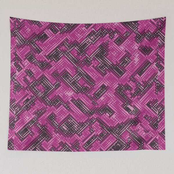 Item preview, Pink Camouflage Digital Lines Camo Patterns in Pink and Purple Shades designed and sold by ShopieHome.