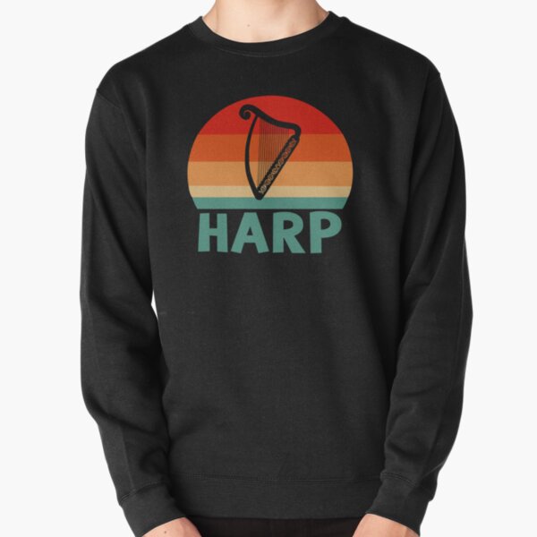 Harp vintage orchestra concert instrument Pullover Sweatshirt