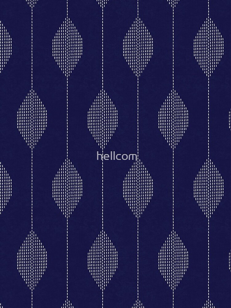 Thumbnail 4 of 4, iPhone Case, Indigo Sashiko Pattern designed and sold by hellcom.
