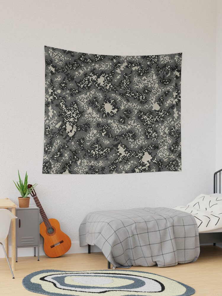 Gray Camouflage Digital Charcoal Camo Patterns in Grey Shades and