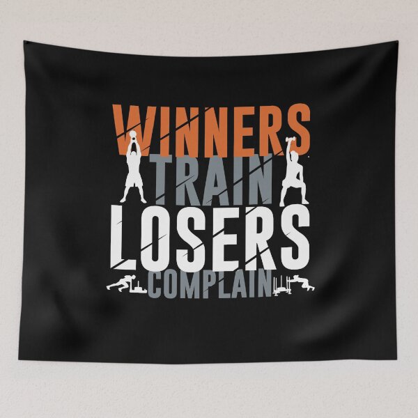 Item preview, Winners Train Losers Complain  - Crossfit Fitness Deadlift, Squats, Burpees designed and sold by Desiznn.