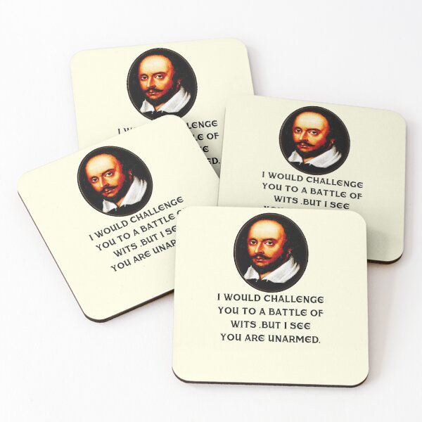 Item preview, William Shakespeare Battle Of Wits Plays Quotes Poems Sonnets Biography Fans designed and sold by TopTeeShop.
