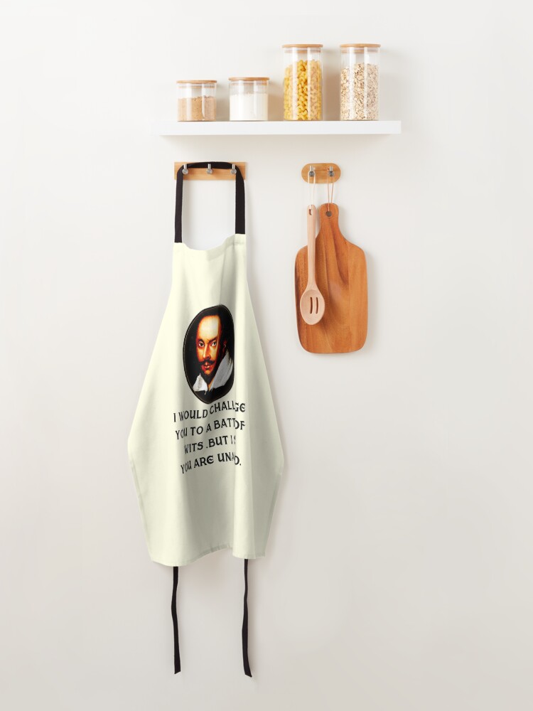 Alternate view of William Shakespeare Battle Of Wits Plays Quotes Poems Sonnets Biography Fans Apron
