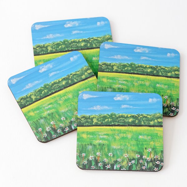 Item preview, Pintura de campo de hierba de flores designed and sold by smrithi2936.