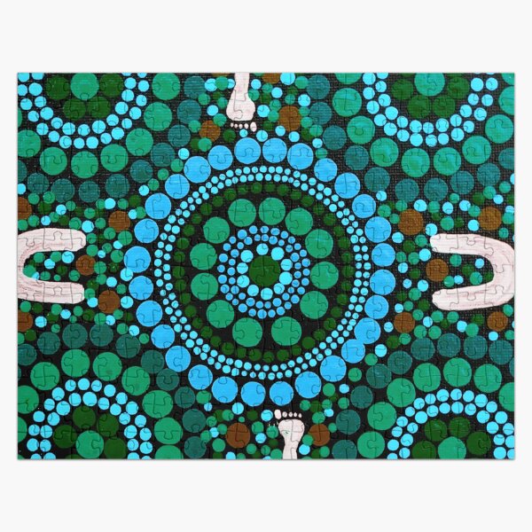 Artikelvorschau, Aboriginal Art Turquoise Desert Walk entworfen und verkauft von GhostGumDesigns.