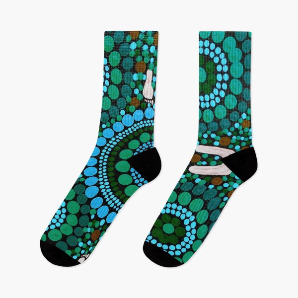 Item preview, Aboriginal Art Turquoise Desert Walk designed and sold by GhostGumDesigns.