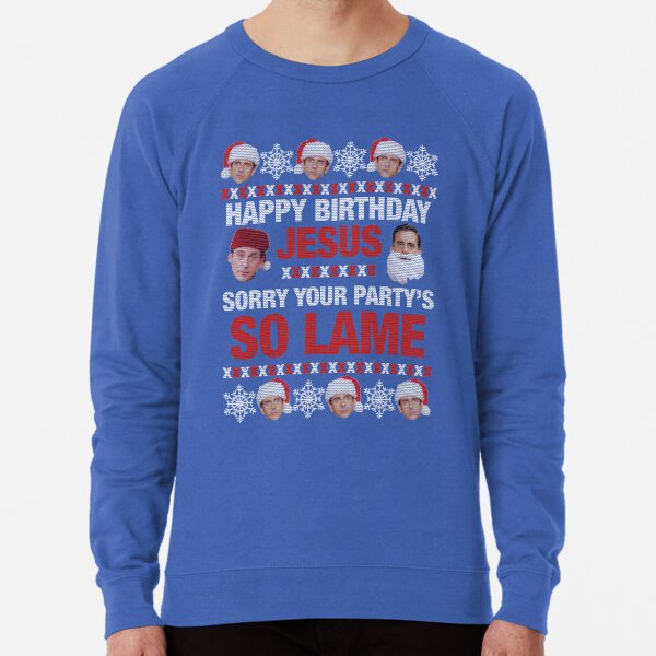 Michael Scott Christmas Sweater Lightweight Sweatshirt