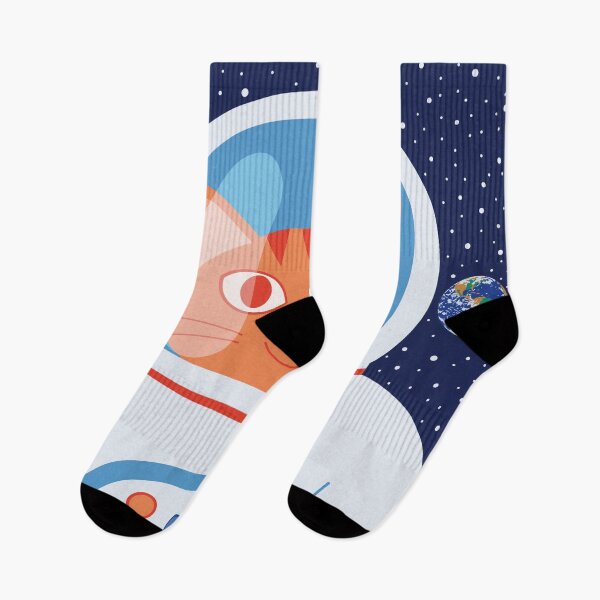 Item preview, Square illustration with cartoon cat astronaut designed and sold by darionline.