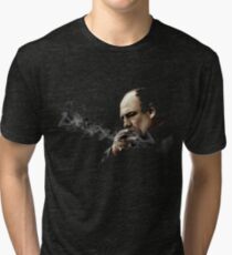 Tony Soprano Smoking A Sigar Tri-blend T-Shirt