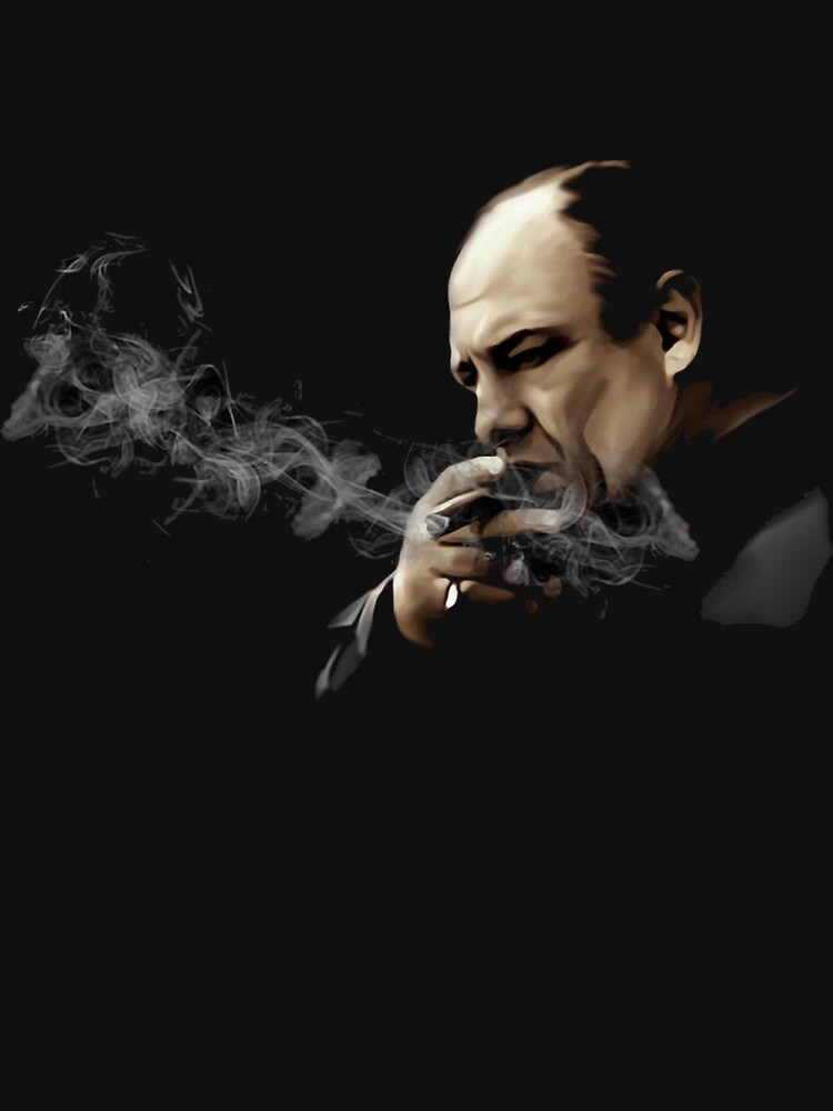 "Tony Soprano Smoking A Sigar" Tshirt by Gohito Redbubble