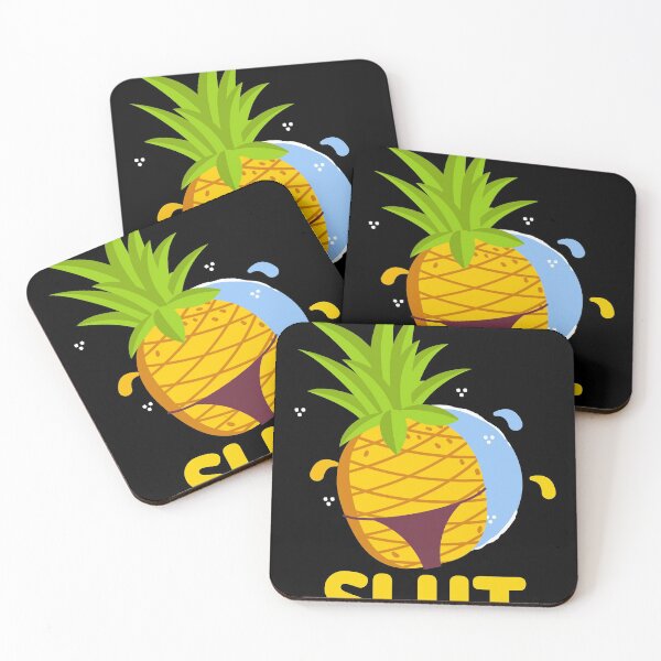 Item preview, Funny Vintage Pineapple Slut Yellow G-String gift print designed and sold by Lisbob.